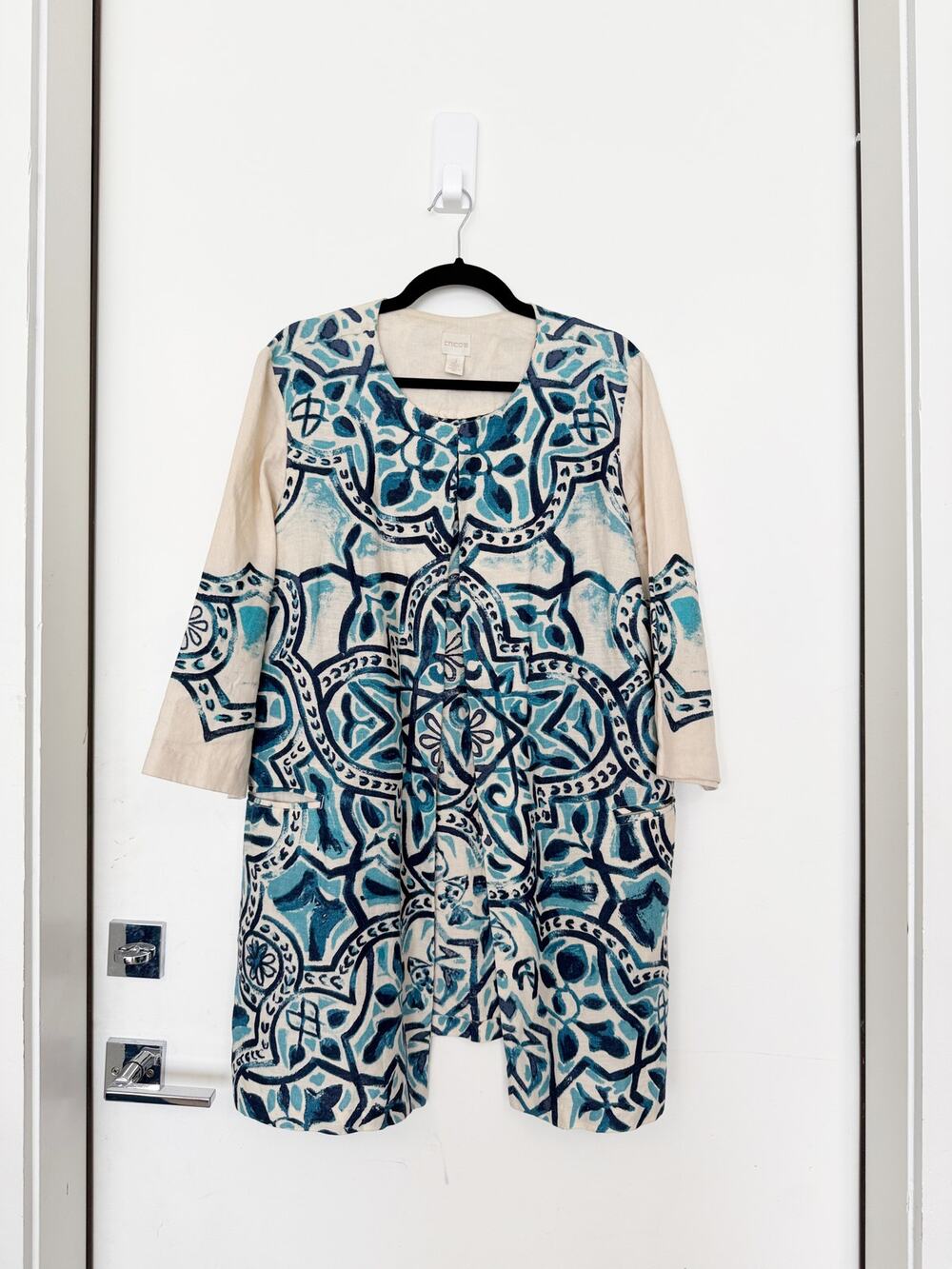 Chico's Linen Open Jacket